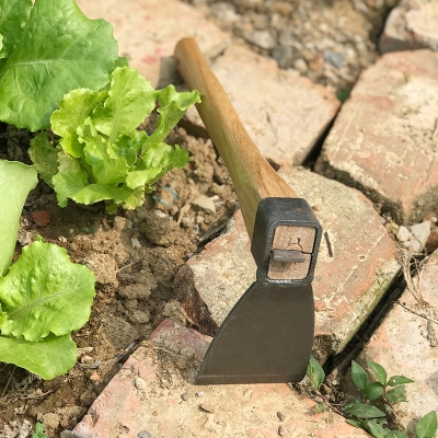 花锄户外农用园林园艺w工具钓鱼除草锄草种菜短木柄农具小锄头