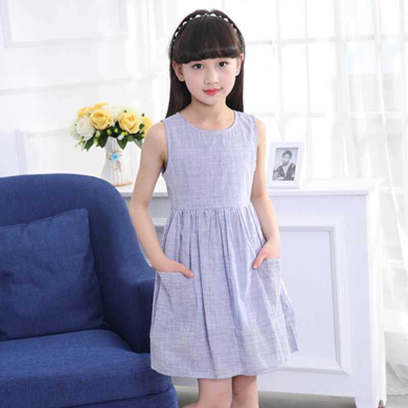 大童女装8夏季连衣裙子公主十岁小女孩子穿的6-10中童小学生.