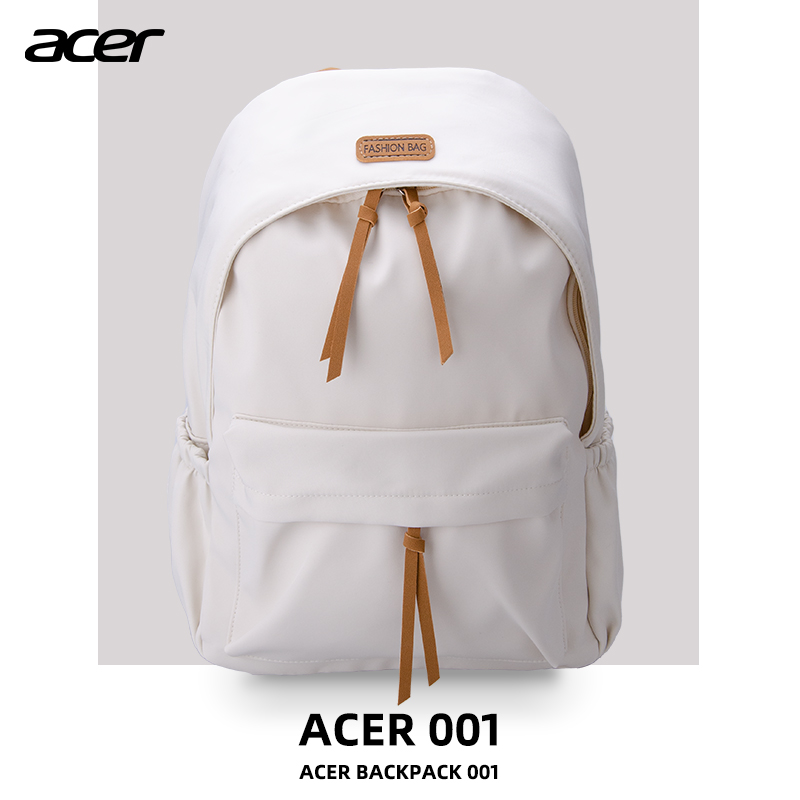 Acer宏碁背包女双肩2024新款纯色日系风大容量日常外出休闲通勤包