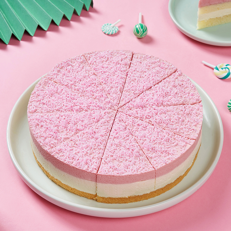 普利欧酸甜草莓慕斯芝士冷冻网红生日下午茶甜品点心八寸商用蛋糕