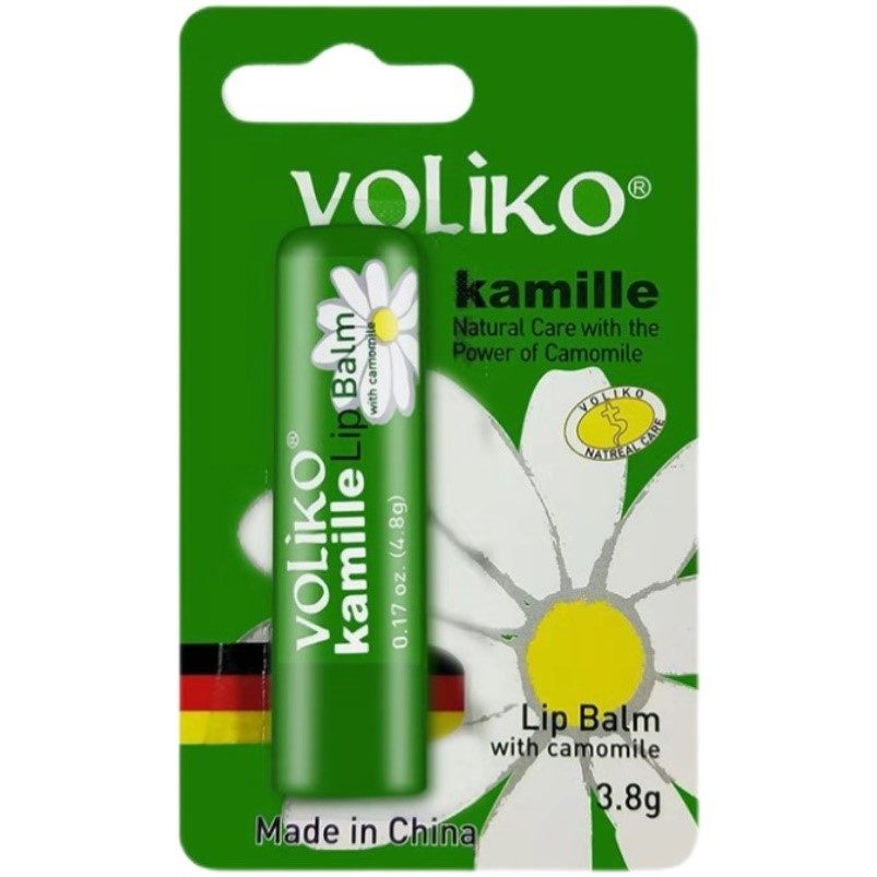 2支装voliko德国小甘菊润唇膏 防干裂修护洋雏菊补水保湿滋润男女