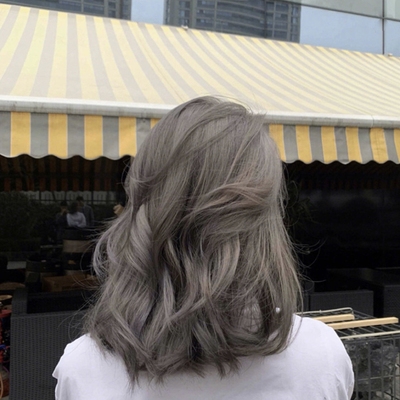 烟青灰染发膏灰色泡泡染发剂流行色青木亚麻灰烟灰色打蜡染发膏网