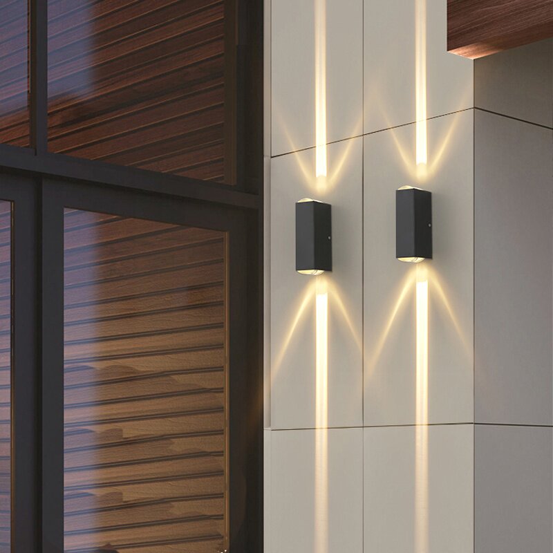 户外壁灯防水简约庭院上下照射灯外墙一束光花园室外创意洗墙灯