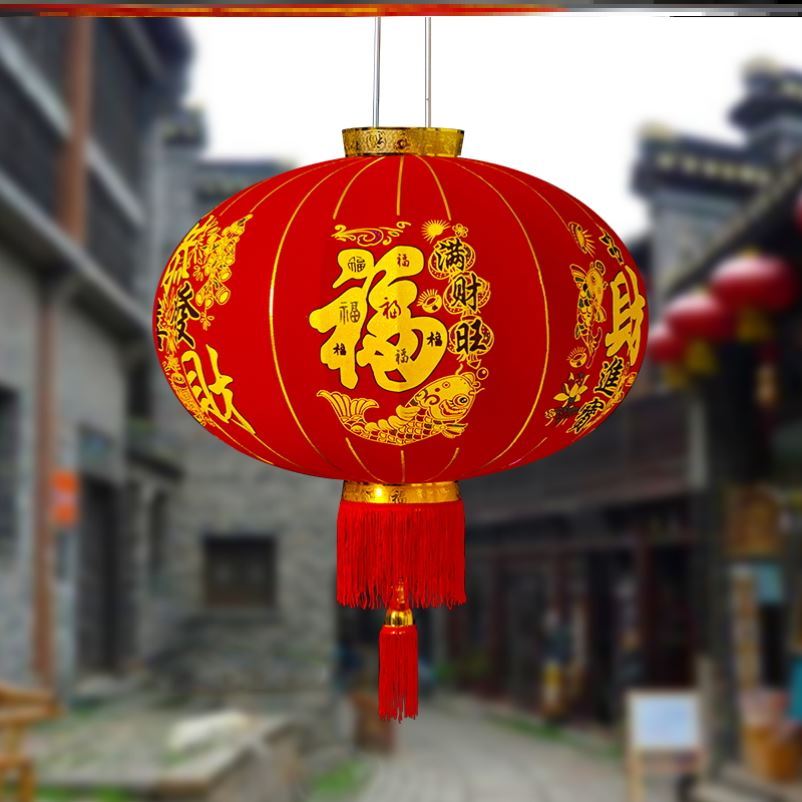 饰过灯阳台灯笼灯笼大门一对led新年大红红灯高档大号过新年挂带