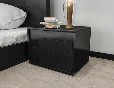 时尚黑色床头柜价格