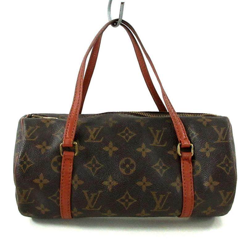 中古lv路易威登85新papillon26圆筒包老花brandear