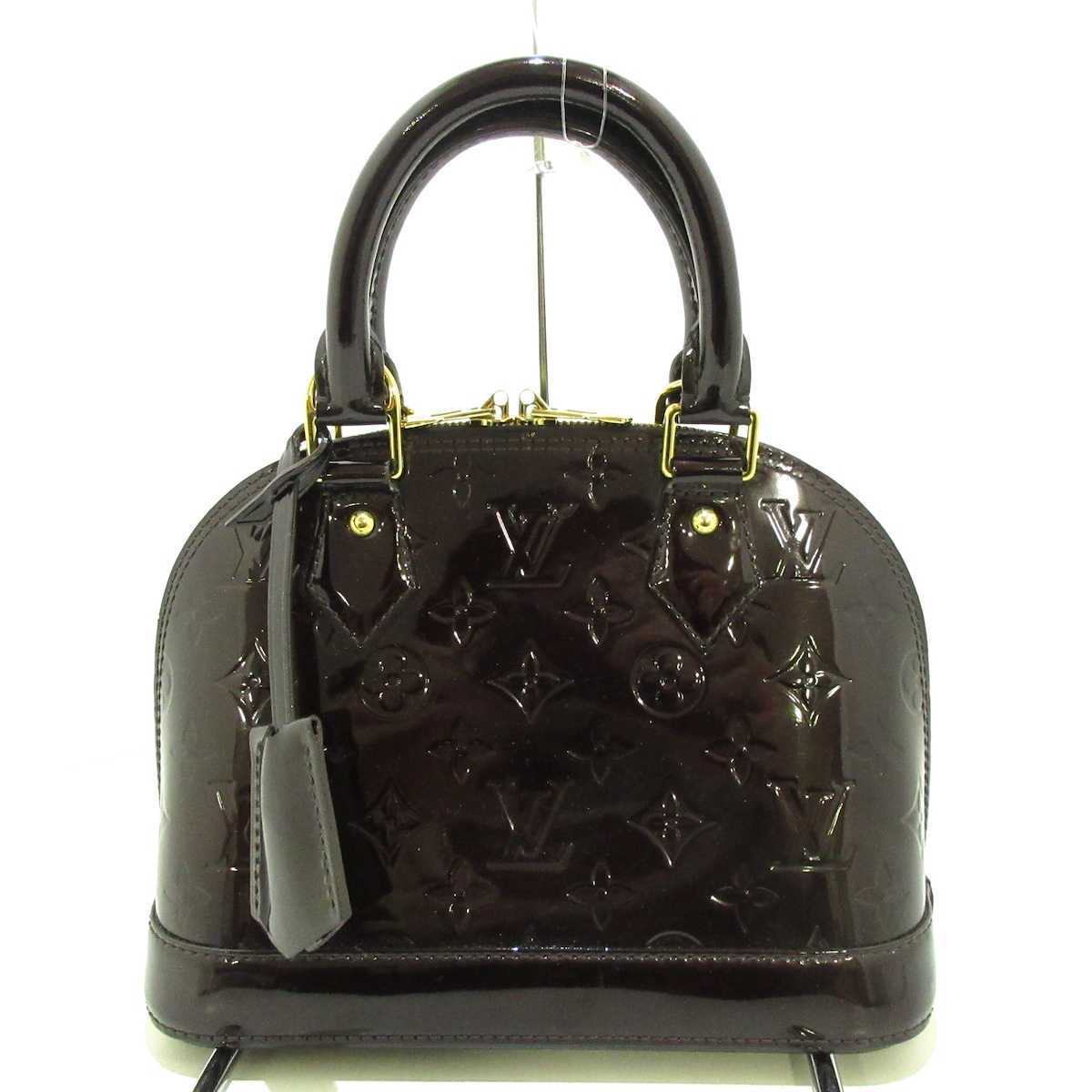 中古lv路易威登9新almabb贝壳包手提包漆皮老花压纹35840998