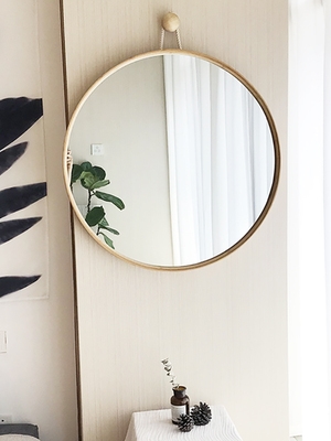 原木镜子北欧图片