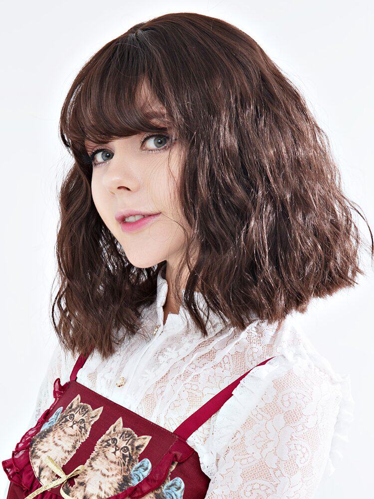 假发套女短发洛丽塔lolita全头套式逼真自然中长发卷发网红泡面头