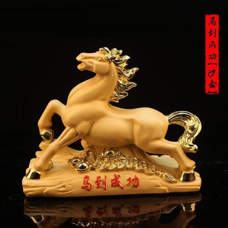 车载摆件高档欧式_高档金马摆件招财一马平川办公室e桌面摆设欧式客厅