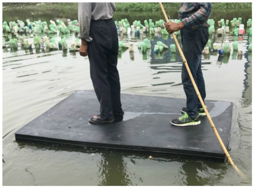 浮桥加厚双体船养殖船用泡沫水上浮台浮筒浮箱浮板船码头养鱼船用