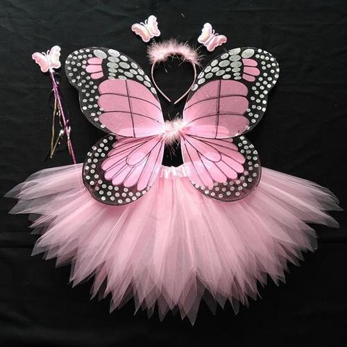 公主圣诞节节日道具背饰小女孩表演蝴蝶翅膀儿童节天使仙女魔法棒