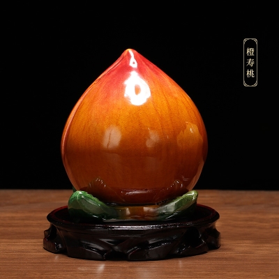 【陶瓷寿桃摆件工艺品图片】陶瓷寿桃摆件工艺品图片大全_好便宜网