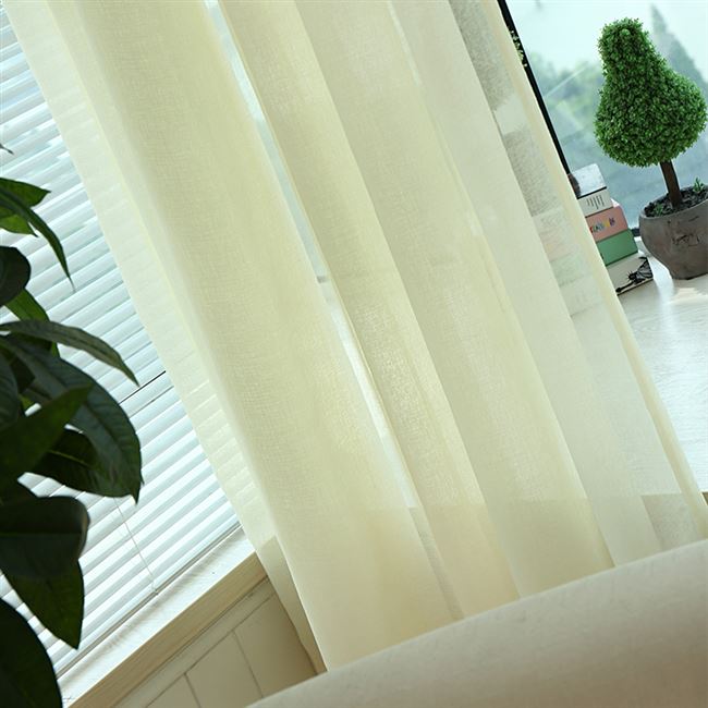 红白纱窗帘白色帘薄纱店装饰布料服装透明遮挡橱窗透光白沙窗纱网