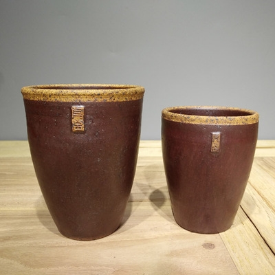 杯子闫杯窑水缸个性瓮喝水小复古陶瓷.小杯粗陶迷你怀旧水缸