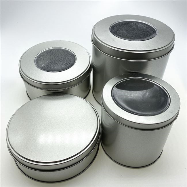 铁窗开盒罐d口铁磨砂盒宠物粮食铁罐咖啡豆包装铁马圆形大铁罐