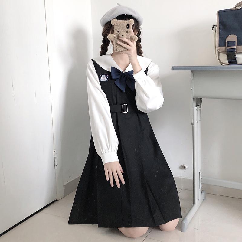 小乔酱jk制服 原创正版软萌兔联名 箱褶卡奶裙校供日系学院背心裙