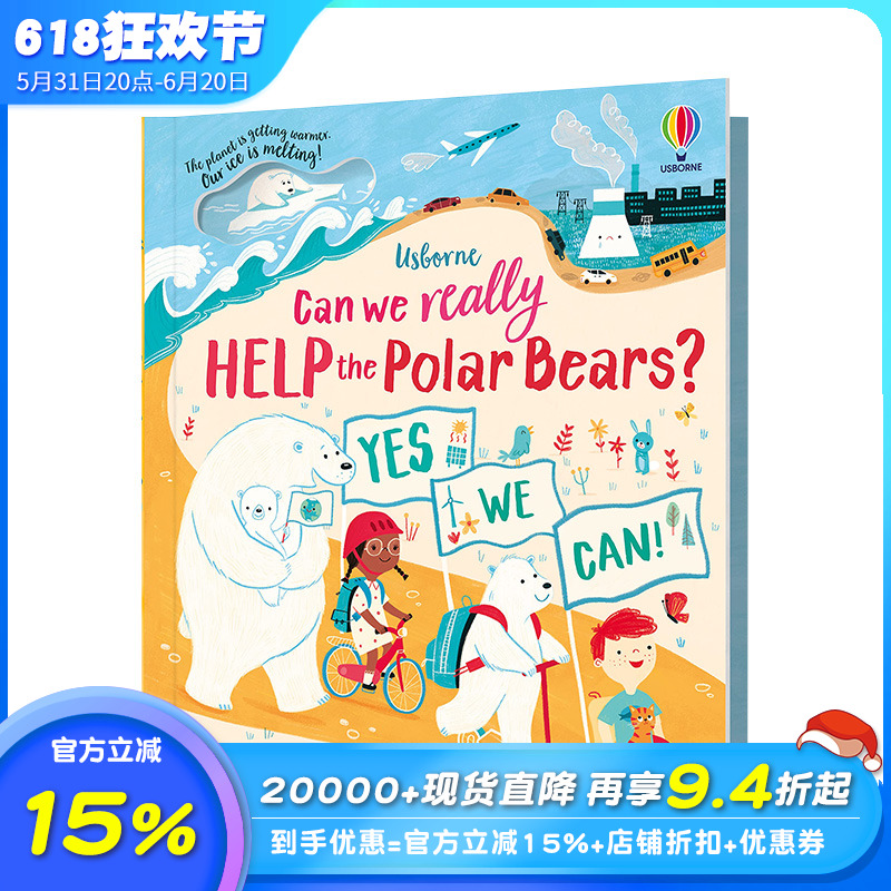 【现货包邮】我们真的可以帮助北极熊吗Can We Really Help the Polar Bears? 4-8岁儿童自然科普故事绘本 Katie Daynes 英文原版