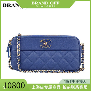 SH「9.0新」CHANEL(香奈儿)MADEMOISELLE VINTAGE ZIP CLUTCH蓝色