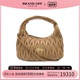 中古Miu Miu缪缪女包S级99新hand bag焦糖色皮革手提包BRANDOFF