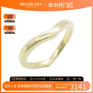 中古TIFFANY＆CO蒂芙尼A级95新curved band戒指_指环18k黄金时尚