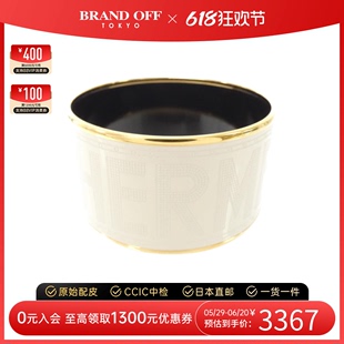 中古Hermes爱马仕A级95新bracelet手镯白色珐琅