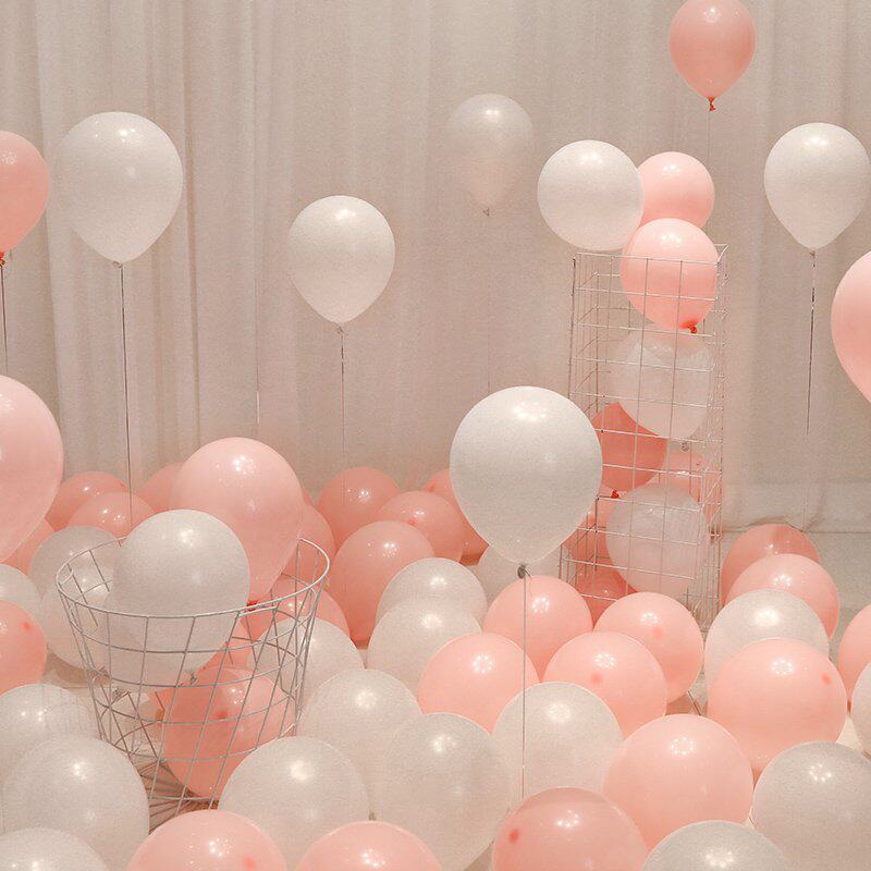 生日气球布置女方套装场景乳胶彩色结婚粉色户外婚房装饰婚礼浪漫