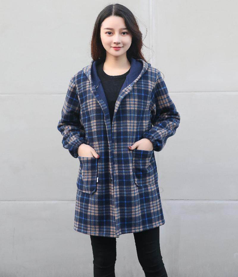 挡风加绒罩衣加厚冬季摆摊穿防寒耐脏家居棉衣外罩女士防寒加厚