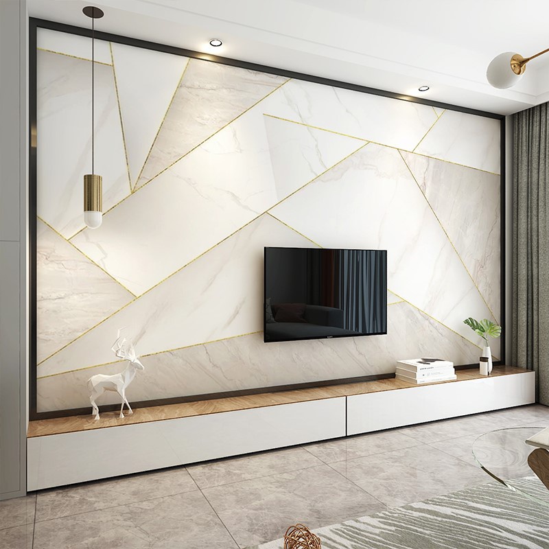 客厅3d立体沙发背景墙无缝墙布