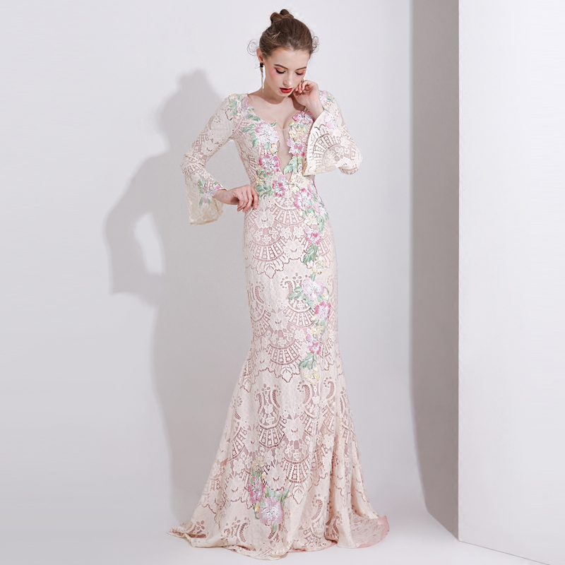 晚礼服女长款鱼尾裙婚纱图片