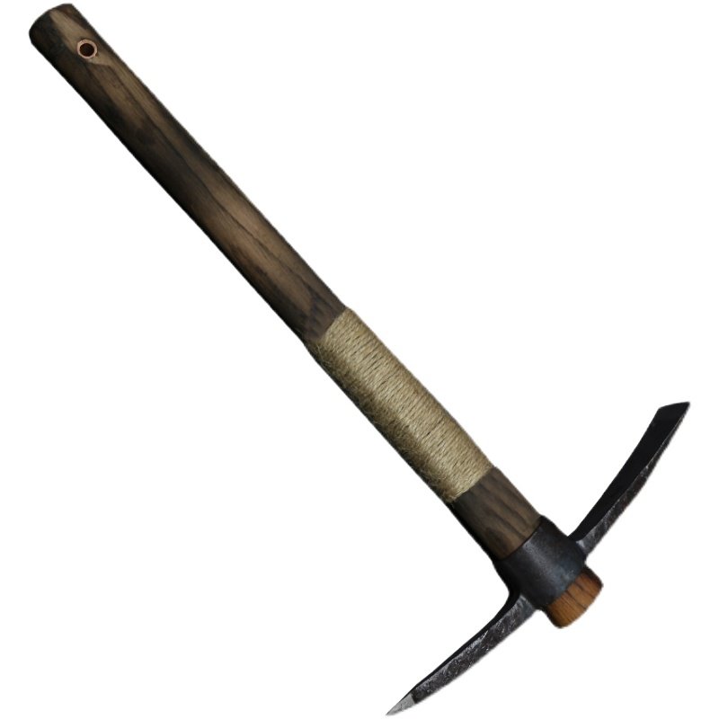 坊老铁匠手工锻打户外镐斧9铬g不登钢镐斧锈山迷岩攀你镐