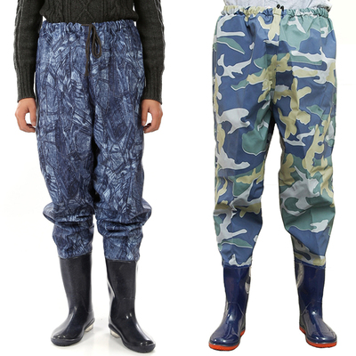 半身过膝齐腰下水裤男女超高筒加长涉水防水插秧鞋捕鱼钓鱼防水裤