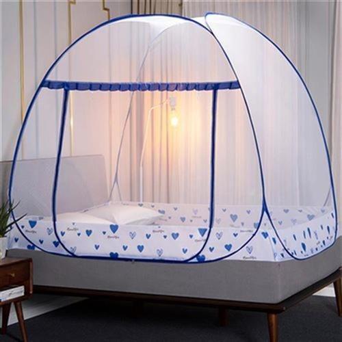 移动蚊帐打地铺折叠蚊帐罩简易纱布大人可收网纱防y蚊懒人免安装