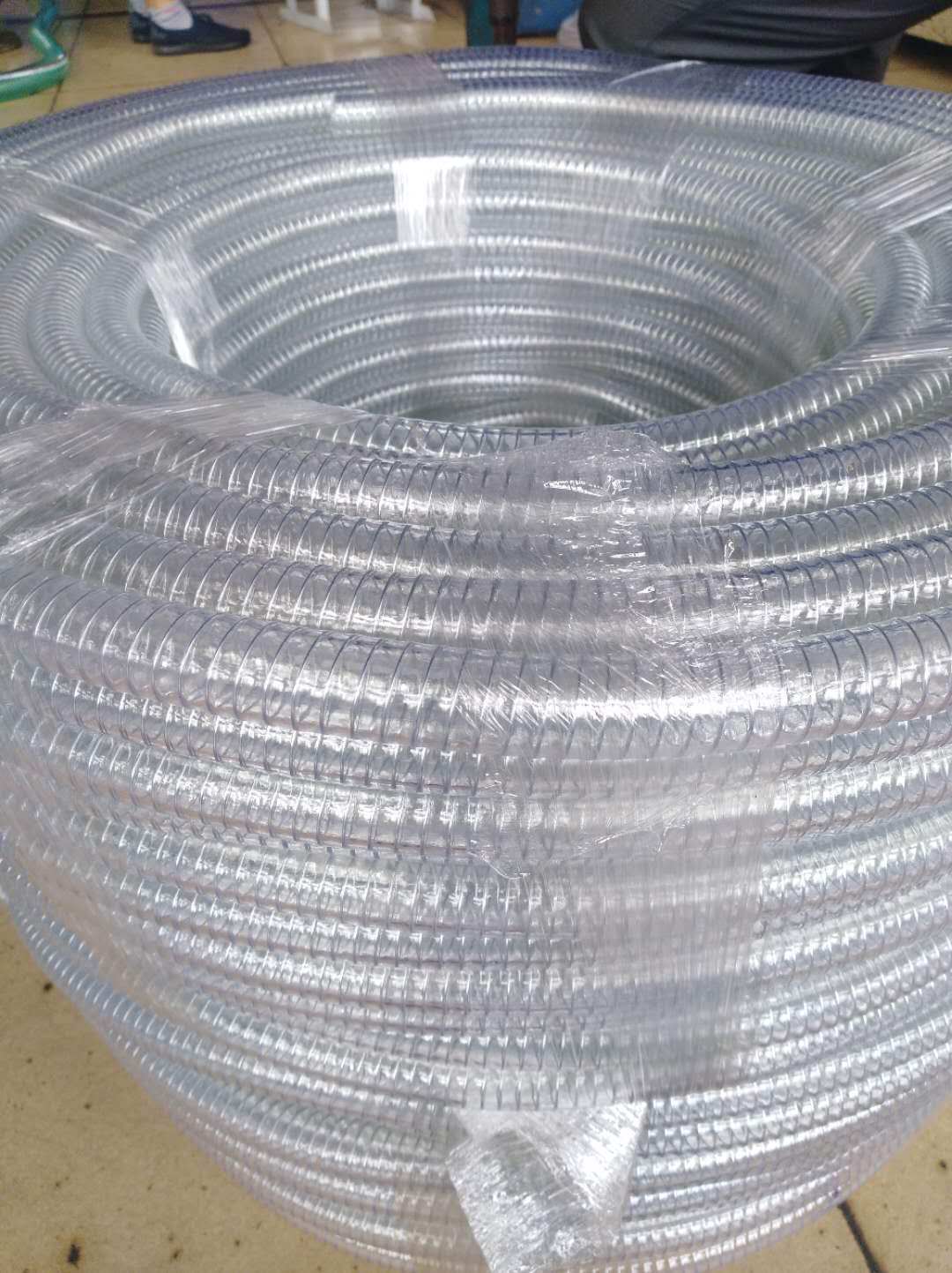 pvc钢丝骨架管吸水管水泵管真空管塑料管工业农业负压管塑料水管