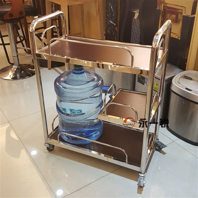 不锈钢茶水车餐车二三层火锅菜架酒店酒水车手推车餐厅移动置物架