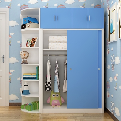 青少年衣柜男孩实木图片