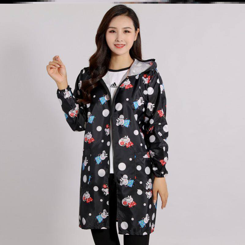 厨房围裙帽子三件套洋气罩衣外穿大人工作服家用带袖子女薄款新品