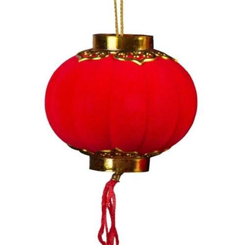 新年喜庆端d午节葫芦灯笼大红小灯笼五月节招财式绒布纸灯笼挂饰