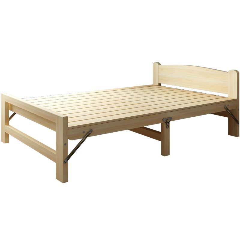 折叠床实木床单人床一米二