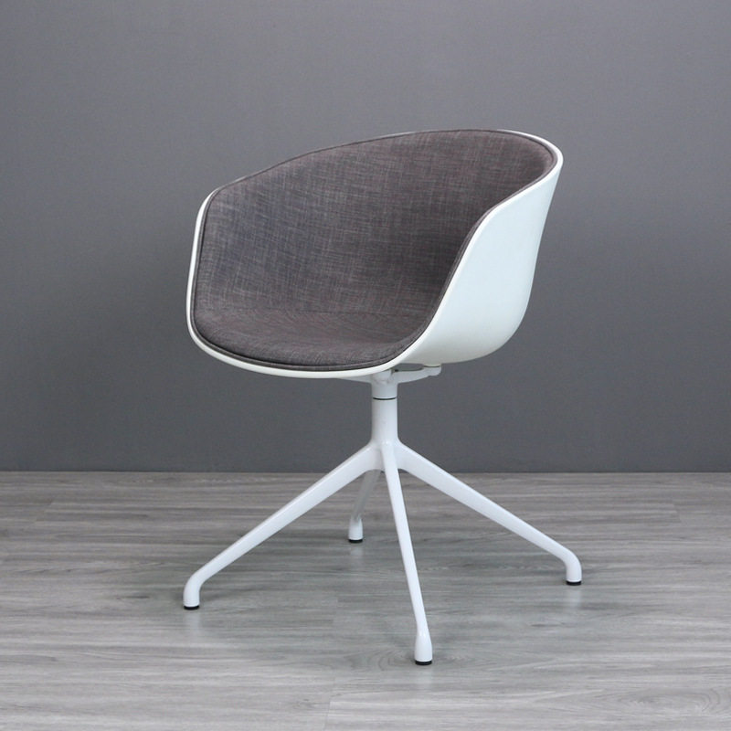 同豪办公转轮椅家用现代创意北欧靠背书桌简约旋转软会议椅白色电