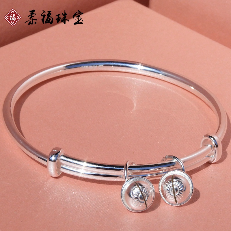 高档正品铃铛银手镯女足银999手环价格/优惠_券后567.89元包邮