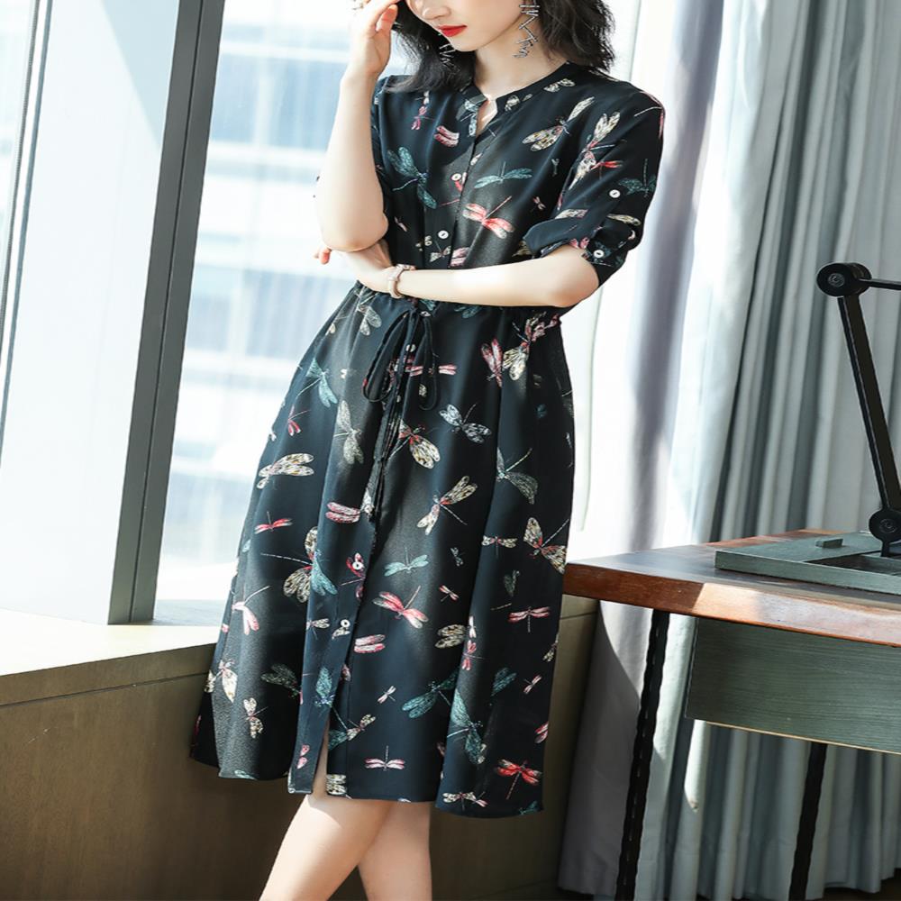 小店女装/女士精品连衣裙更新时间:2022年03月25日碎花真丝连衣裙女夏