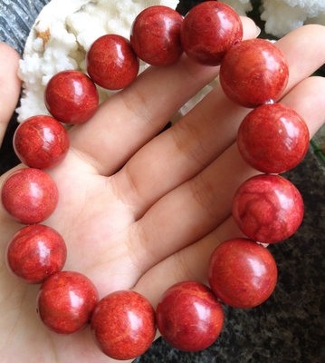 红色草珊瑚手链单圈8-22毫米大小圆珠手串男女款本命年佛珠礼品