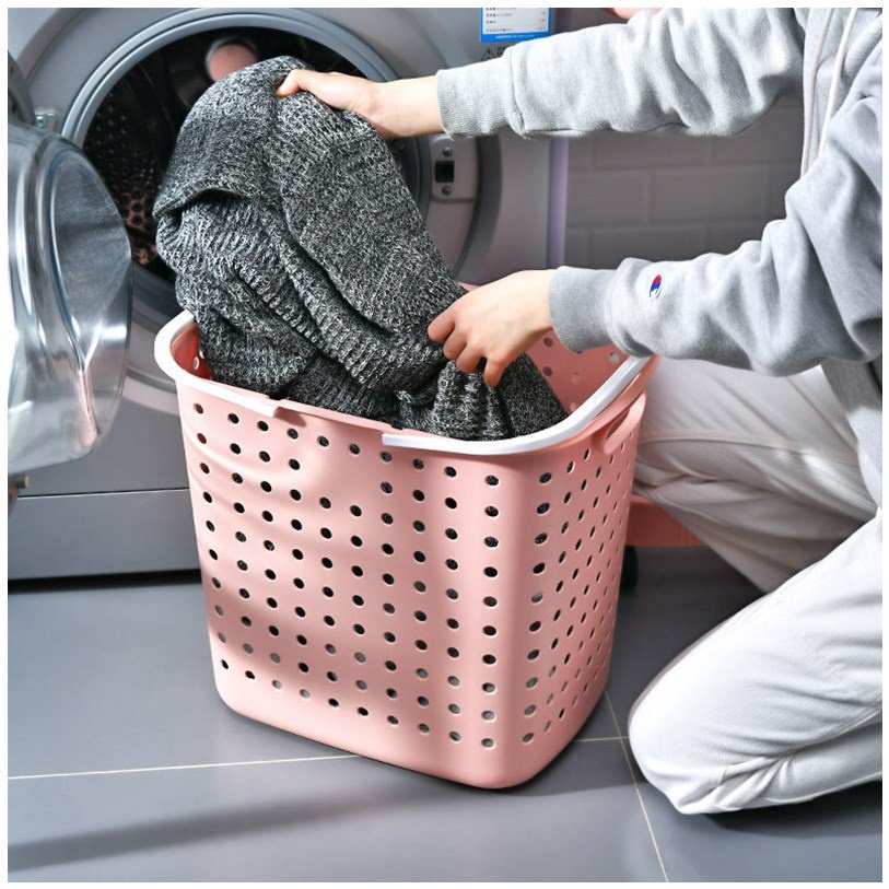 高档脏收c纳塑料篮家用放洗衣塑料神器卫生间衣物篮脏衣篓衣服ins