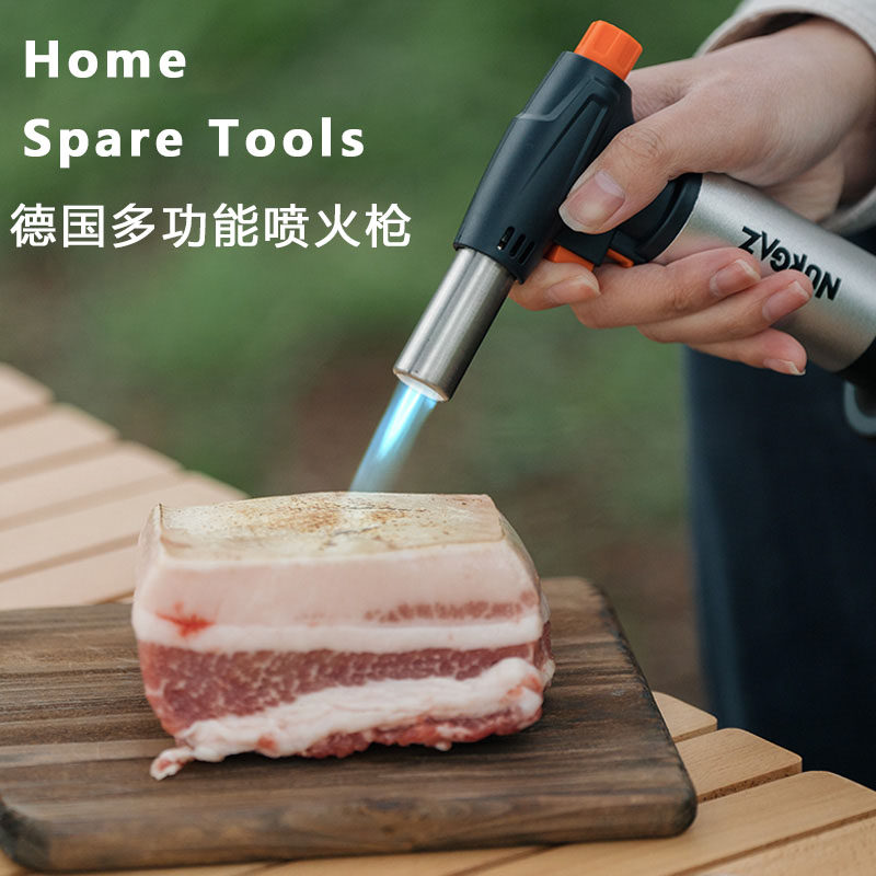 德国进口喷火烤枪家用喷枪烧毛烧肉高温手持喷火器枪烧猪毛的枪头