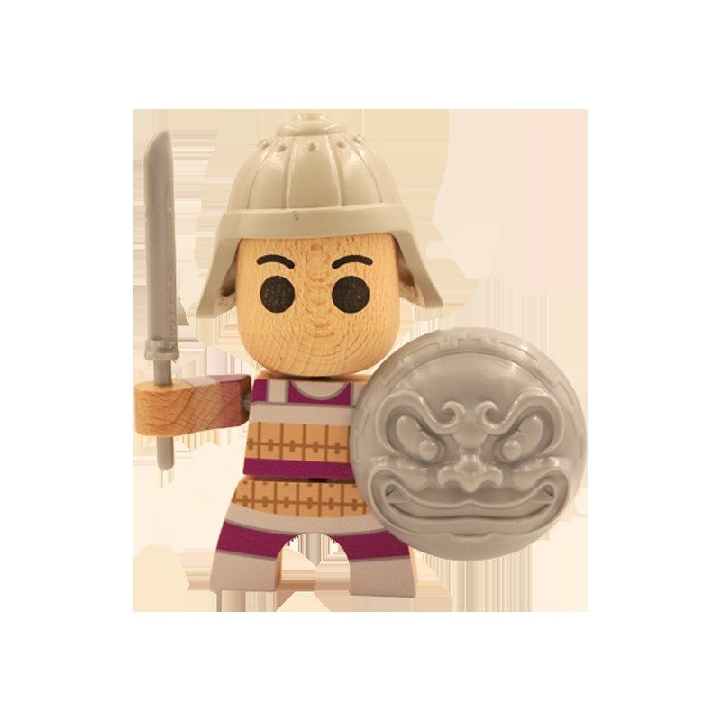 得大 儿童遗智玩具木制立体拼装模型k 三国益将小兵人偶手办