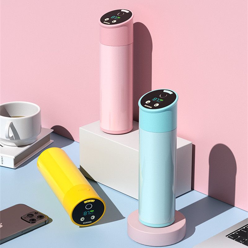 指纹解锁智能保温杯女士高颜值316不锈钢显示温度高档杀菌水杯子