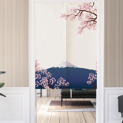 日式布艺门帘厨房防油烟隔断帘卧室装饰半帘卫生间布帘玄关布挂帘