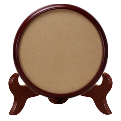 实木圆形画框照片相框油画框内框外框国画框挂墙新中式圆形边框.