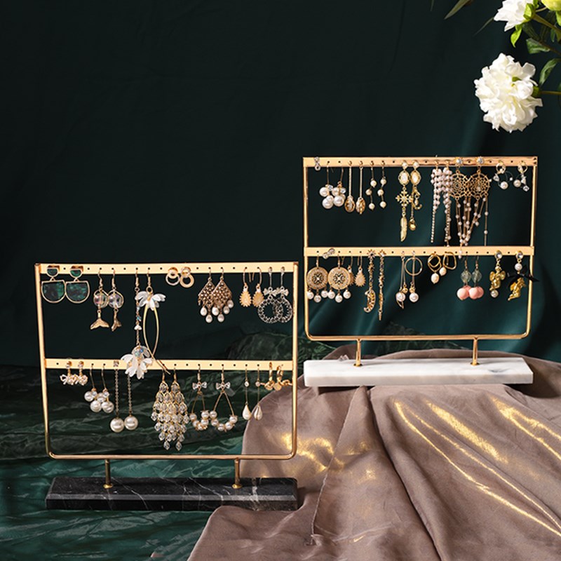 耳环架女家用欧式创意梳妆台首饰耳钉架子耳坠展示架耳环收纳架